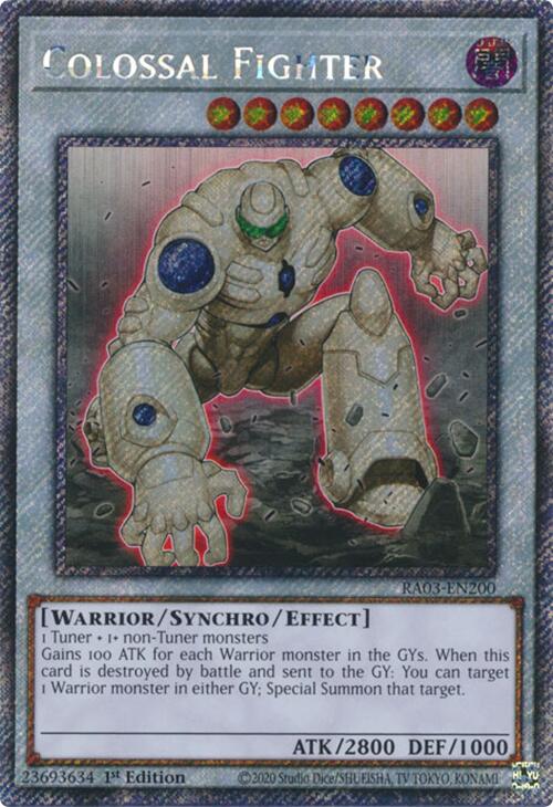 Colossal Fighter (Platinum Secret Rare) [RA03-EN200] Platinum Secret Rare | Exor Games Bridgewater