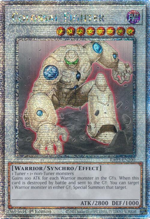 Colossal Fighter (Quarter Century Secret Rare) [RA03-EN200] Quarter Century Secret Rare | Exor Games Bridgewater