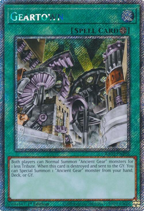 Geartown (Platinum Secret Rare) [RA03-EN203] Platinum Secret Rare | Exor Games Bridgewater