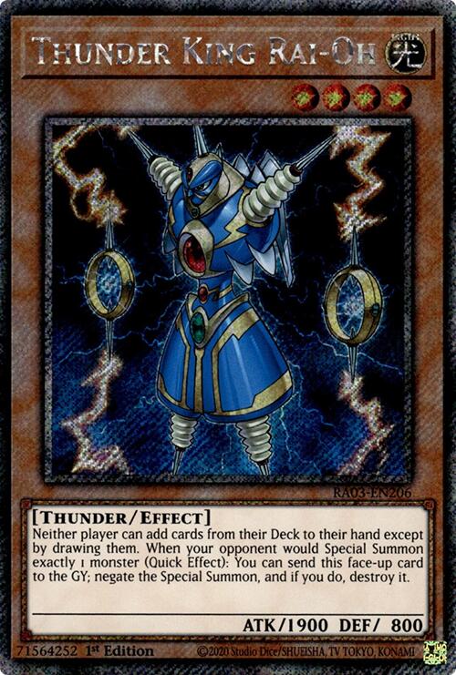 Thunder King Rai-Oh (Platinum Secret Rare) [RA03-EN206] Platinum Secret Rare | Exor Games Bridgewater