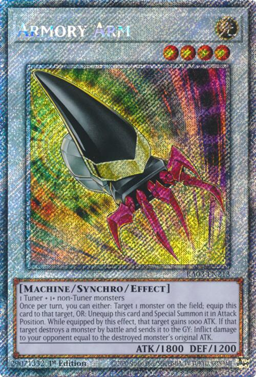 Armory Arm (Platinum Secret Rare) [RA03-EN213] Platinum Secret Rare | Exor Games Bridgewater