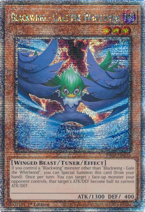 Blackwing - Gale the Whirlwind (Quarter Century Secret Rare) [RA03-EN215] Quarter Century Secret Rare | Exor Games Bridgewater