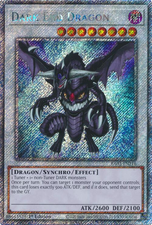 Dark End Dragon (Platinum Secret Rare) [RA03-EN216] Platinum Secret Rare | Exor Games Bridgewater