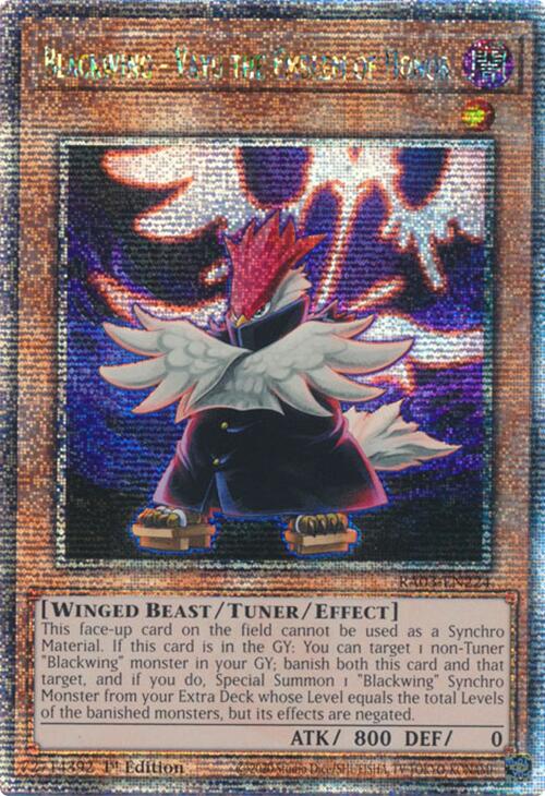 Blackwing - Vayu the Emblem of Honor (Quarter Century Secret Rare) [RA03-EN224] Quarter Century Secret Rare | Exor Games Bridgewater