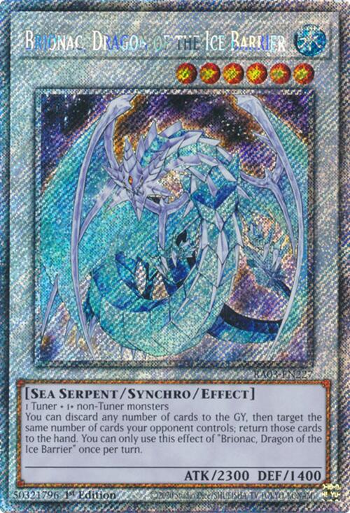 Brionac, Dragon of the Ice Barrier (Platinum Secret Rare) [RA03-EN227] Platinum Secret Rare | Exor Games Bridgewater