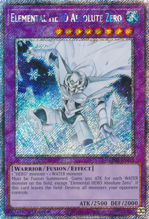 Elemental HERO Absolute Zero (Platinum Secret Rare) [RA03-EN231] Platinum Secret Rare | Exor Games Bridgewater