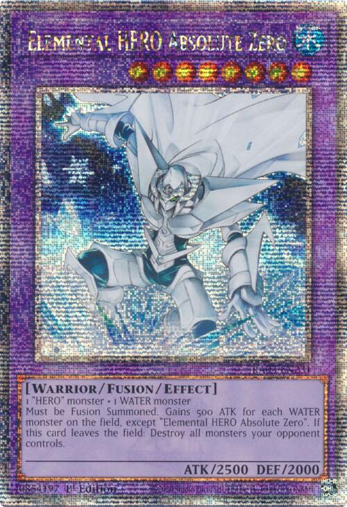 Elemental HERO Absolute Zero (Quarter Century Secret Rare) [RA03-EN231] Quarter Century Secret Rare | Exor Games Bridgewater