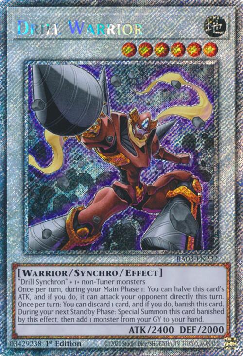 Drill Warrior (Platinum Secret Rare) [RA03-EN232] Platinum Secret Rare | Exor Games Bridgewater