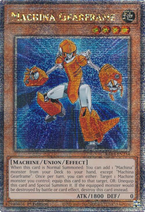 Machina Gearframe (Quarter Century Secret Rare) [RA03-EN234] Quarter Century Secret Rare | Exor Games Bridgewater
