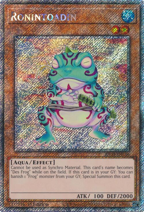Ronintoadin (Platinum Secret Rare) [RA03-EN236] Platinum Secret Rare | Exor Games Bridgewater