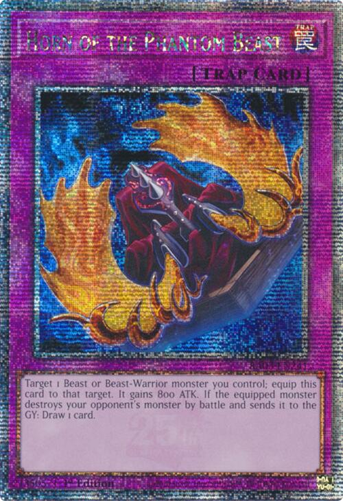Horn of the Phantom Beast (Quarter Century Secret Rare) [RA03-EN241] Quarter Century Secret Rare | Exor Games Bridgewater