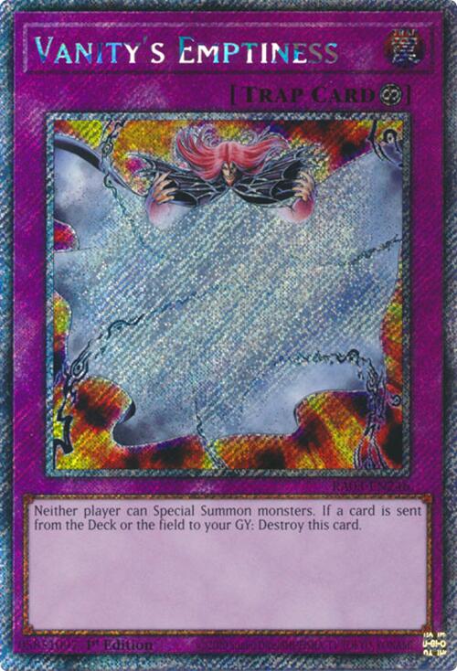 Vanity's Emptiness (Platinum Secret Rare) [RA03-EN246] Platinum Secret Rare | Exor Games Bridgewater