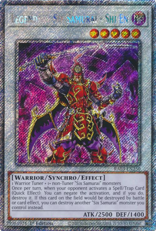Legendary Six Samurai - Shi En (Platinum Secret Rare) [RA03-EN250] Platinum Secret Rare | Exor Games Bridgewater