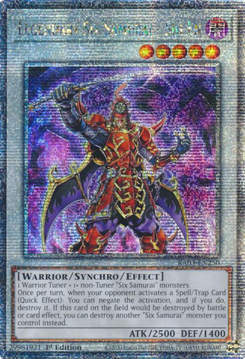 Legendary Six Samurai - Shi En (Quarter Century Secret Rare) [RA03-EN250] Quarter Century Secret Rare | Exor Games Bridgewater