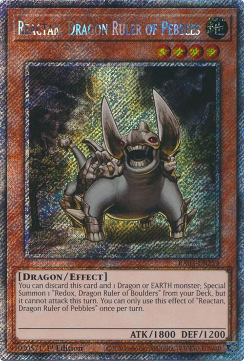 Reactan, Dragon Ruler of Pebbles (Platinum Secret Rare) [RA03-EN254] Platinum Secret Rare | Exor Games Bridgewater