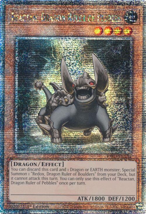 Reactan, Dragon Ruler of Pebbles (Quarter Century Secret Rare) [RA03-EN254] Quarter Century Secret Rare | Exor Games Bridgewater