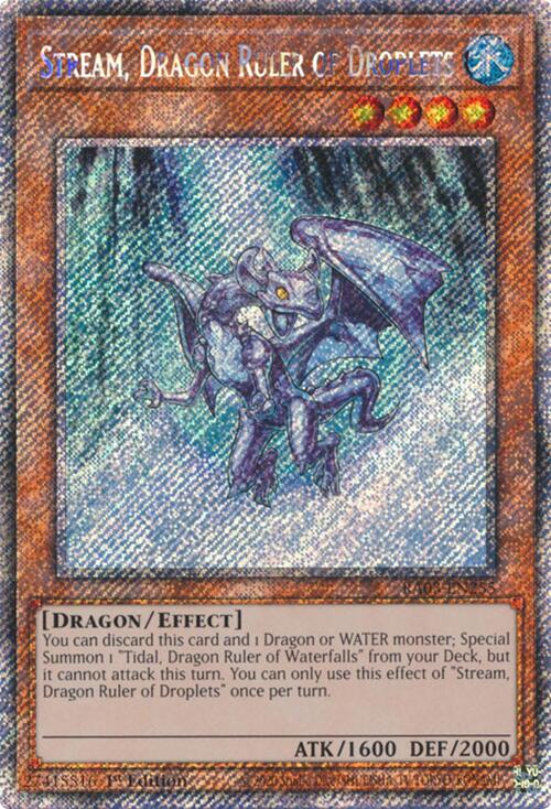Stream, Dragon Ruler of Droplets (Platinum Secret Rare) [RA03-EN255] Platinum Secret Rare | Exor Games Bridgewater