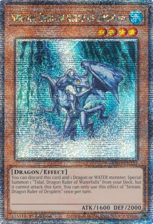 Stream, Dragon Ruler of Droplets (Quarter Century Secret Rare) [RA03-EN255] Quarter Century Secret Rare | Exor Games Bridgewater