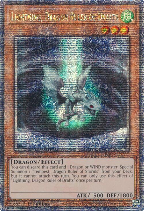Lightning, Dragon Ruler of Drafts (Quarter Century Secret Rare) [RA03-EN257] Quarter Century Secret Rare | Exor Games Bridgewater