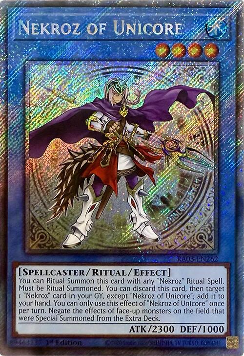 Nekroz of Unicore (Platinum Secret Rare) [RA03-EN262] Platinum Secret Rare | Exor Games Bridgewater