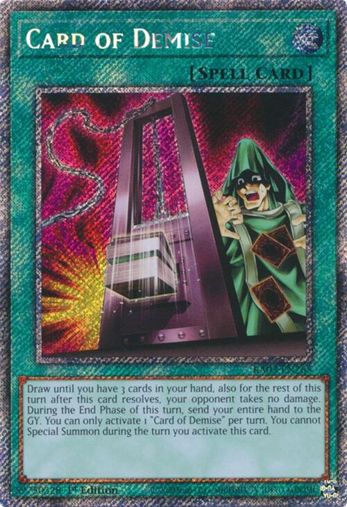 Card of Demise (Platinum Secret Rare) [RA03-EN265] Platinum Secret Rare | Exor Games Bridgewater