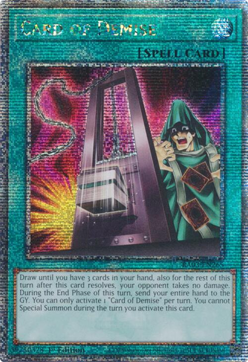 Card of Demise (Quarter Century Secret Rare) [RA03-EN265] Quarter Century Secret Rare | Exor Games Bridgewater