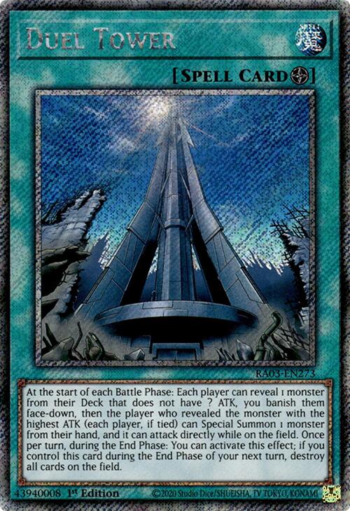 Duel Tower (Platinum Secret Rare) [RA03-EN273] Platinum Secret Rare | Exor Games Bridgewater