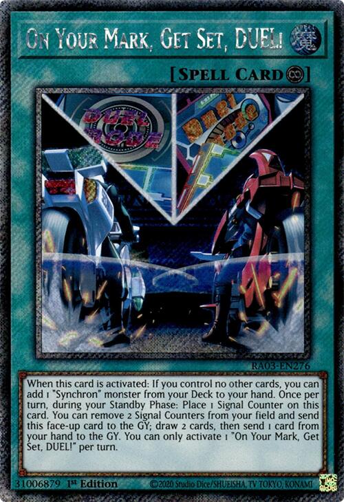 On Your Mark, Get Set, DUEL! (Platinum Secret Rare) [RA03-EN276] Platinum Secret Rare | Exor Games Bridgewater