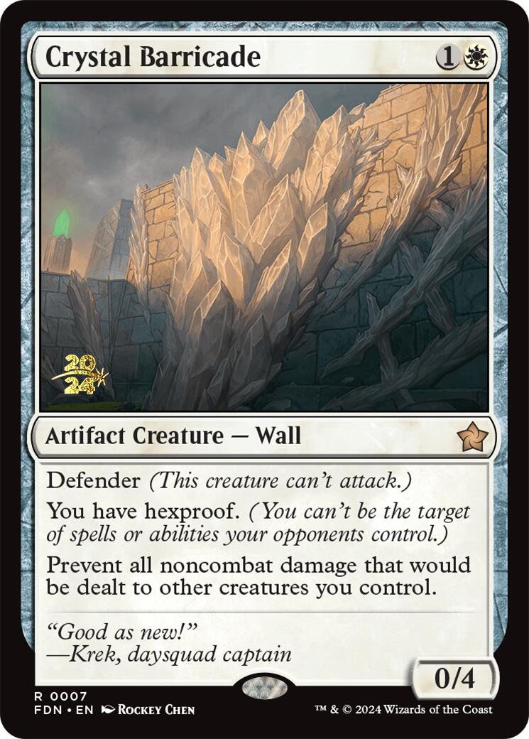 Crystal Barricade [Foundations Prerelease Promos] | Exor Games Bridgewater