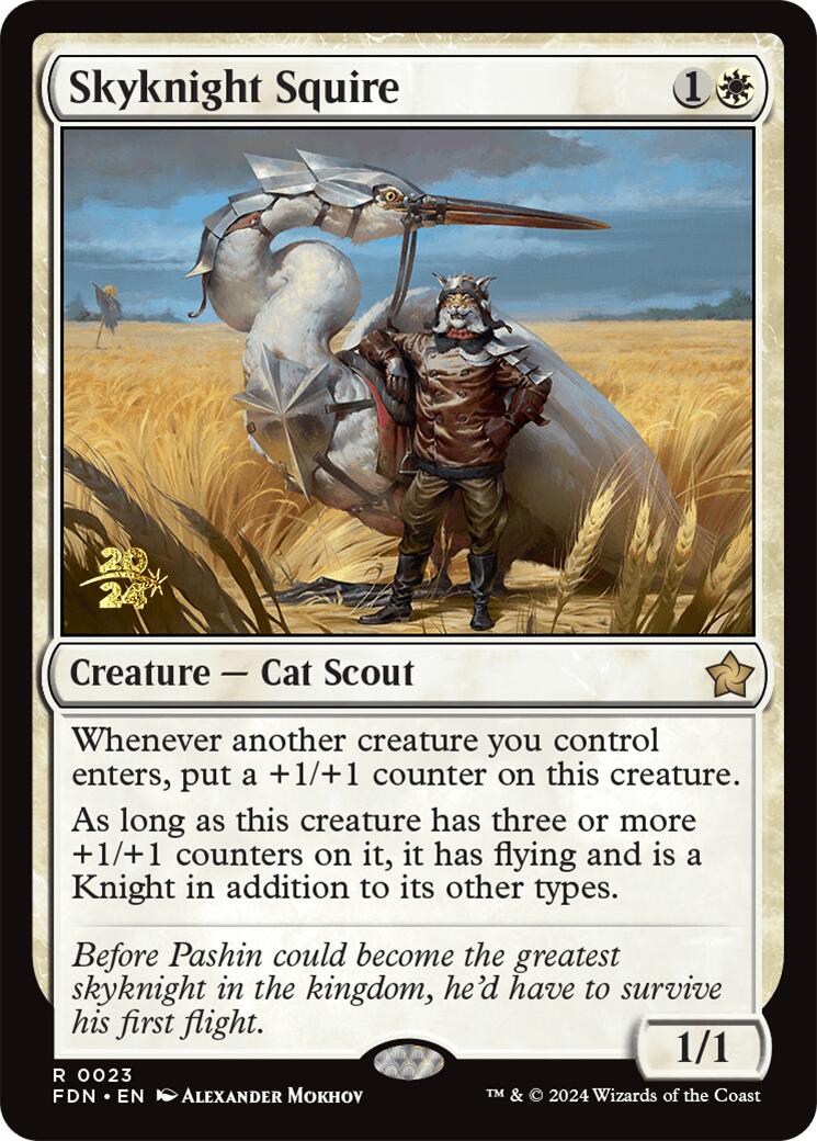 Skyknight Squire [Foundations Prerelease Promos] | Exor Games Bridgewater