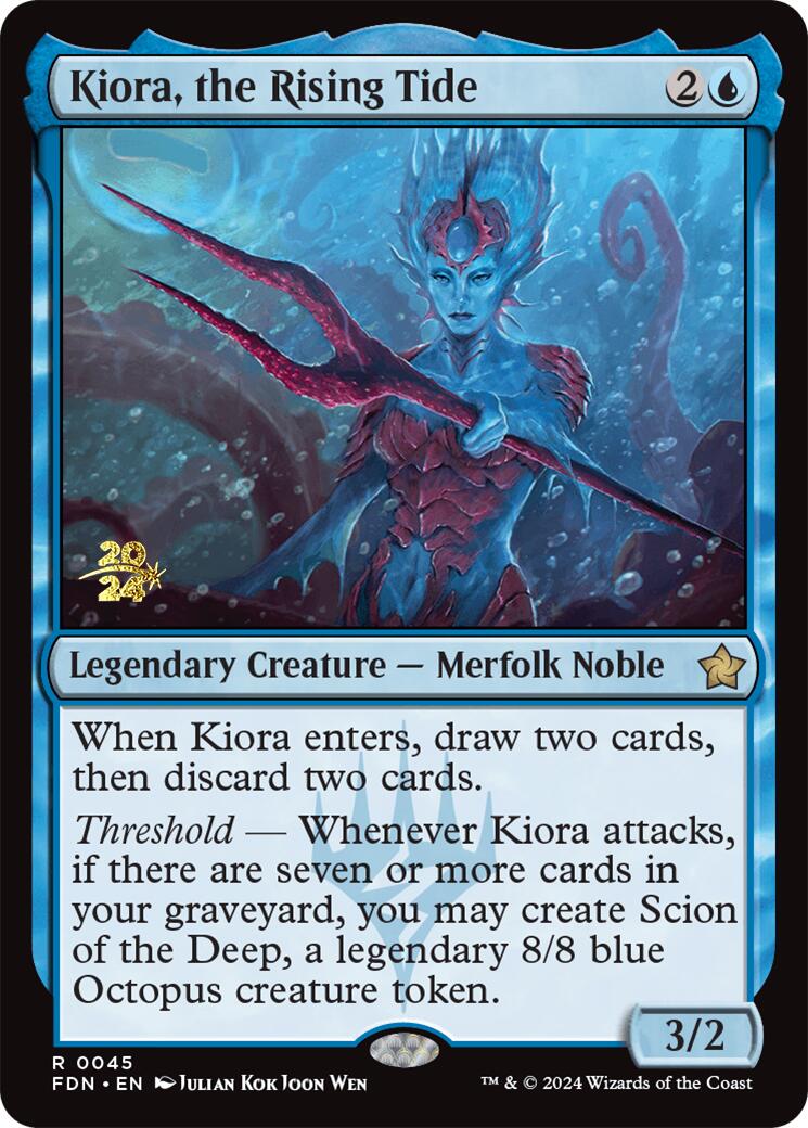 Kiora, the Rising Tide [Foundations Prerelease Promos] | Exor Games Bridgewater