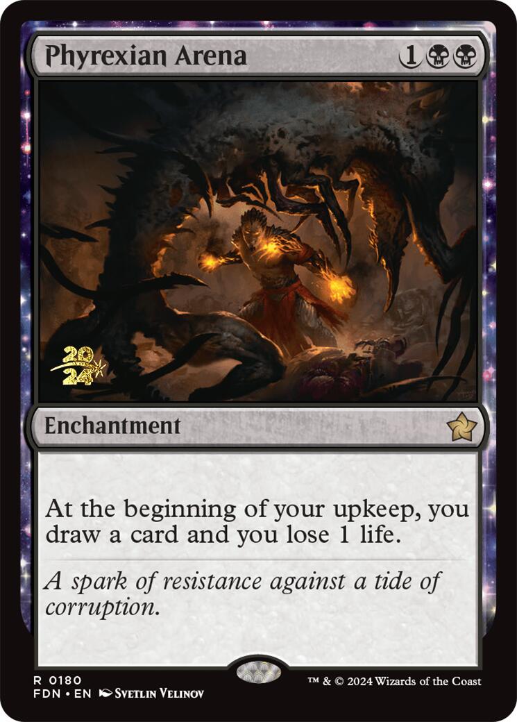 Phyrexian Arena [Foundations Prerelease Promos] | Exor Games Bridgewater