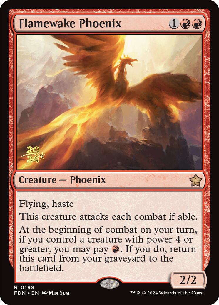 Flamewake Phoenix [Foundations Prerelease Promos] | Exor Games Bridgewater