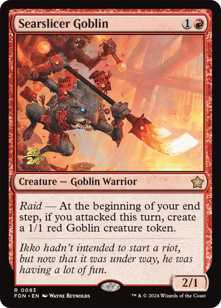 Searslicer Goblin [Foundations Prerelease Promos] | Exor Games Bridgewater