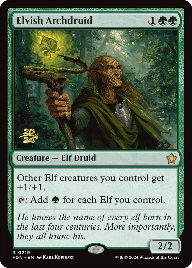 Elvish Archdruid [Foundations Prerelease Promos] | Exor Games Bridgewater