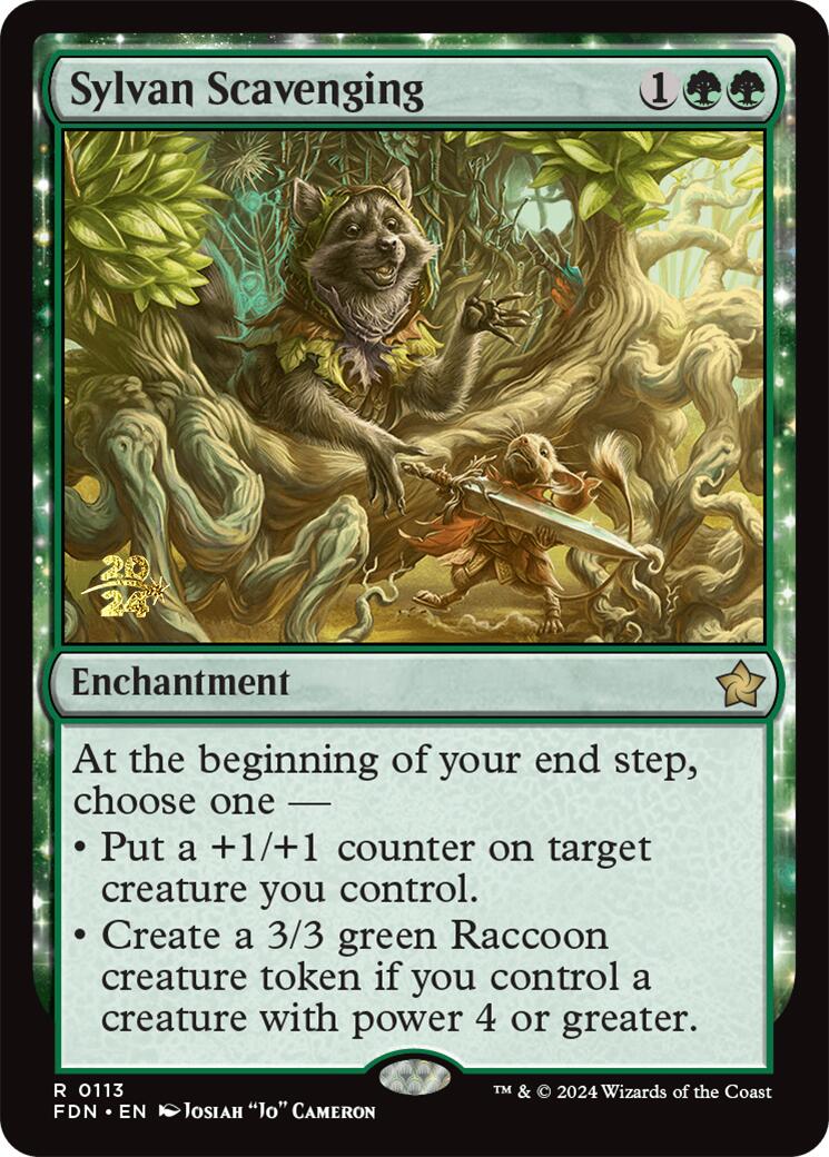 Sylvan Scavenging [Foundations Prerelease Promos] | Exor Games Bridgewater