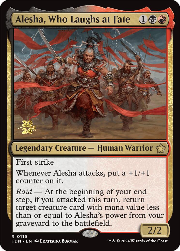 Alesha, Who Laughs at Fate [Foundations Prerelease Promos] | Exor Games Bridgewater