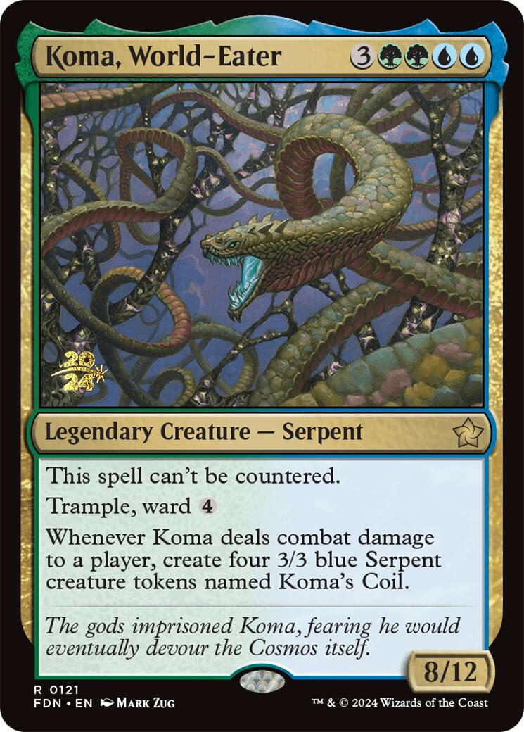 Koma, World-Eater [Foundations Prerelease Promos] | Exor Games Bridgewater