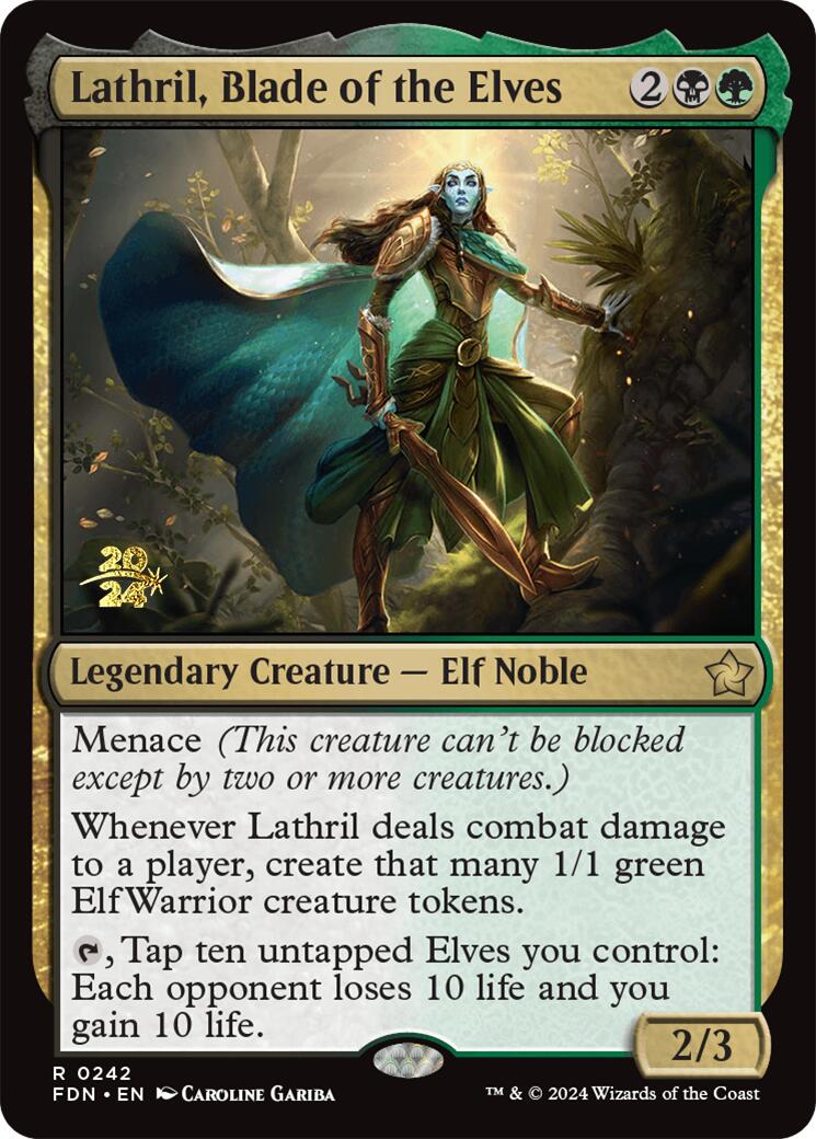 Lathril, Blade of the Elves [Foundations Prerelease Promos] | Exor Games Bridgewater