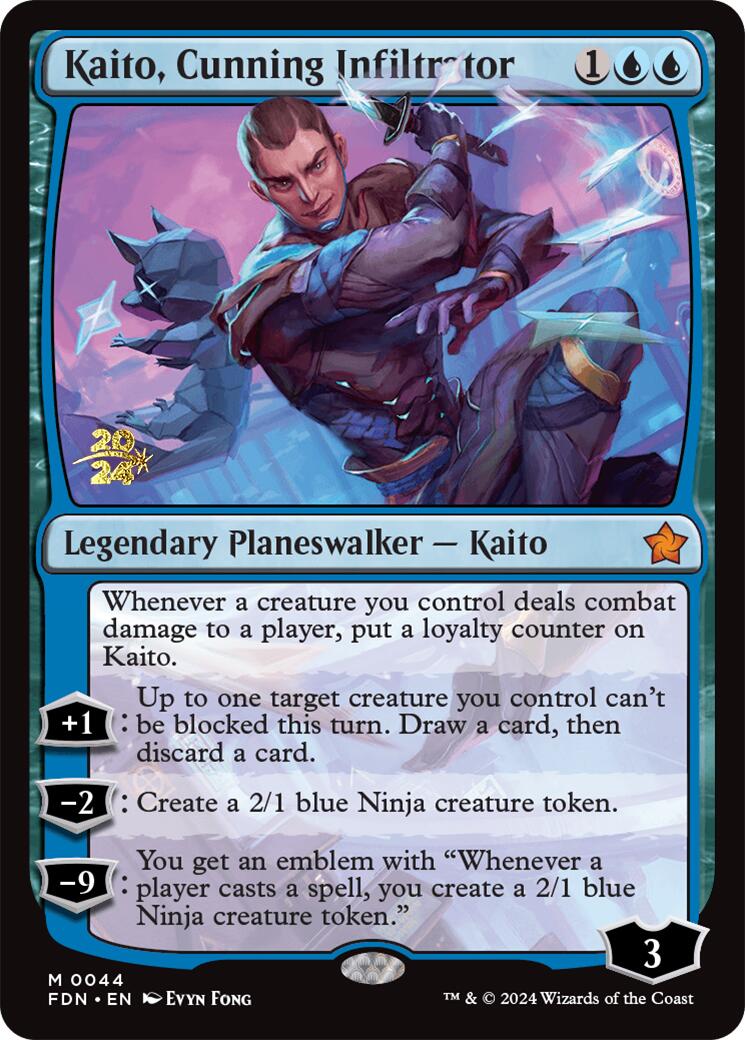 Kaito, Cunning Infiltrator [Foundations Prerelease Promos] | Exor Games Bridgewater
