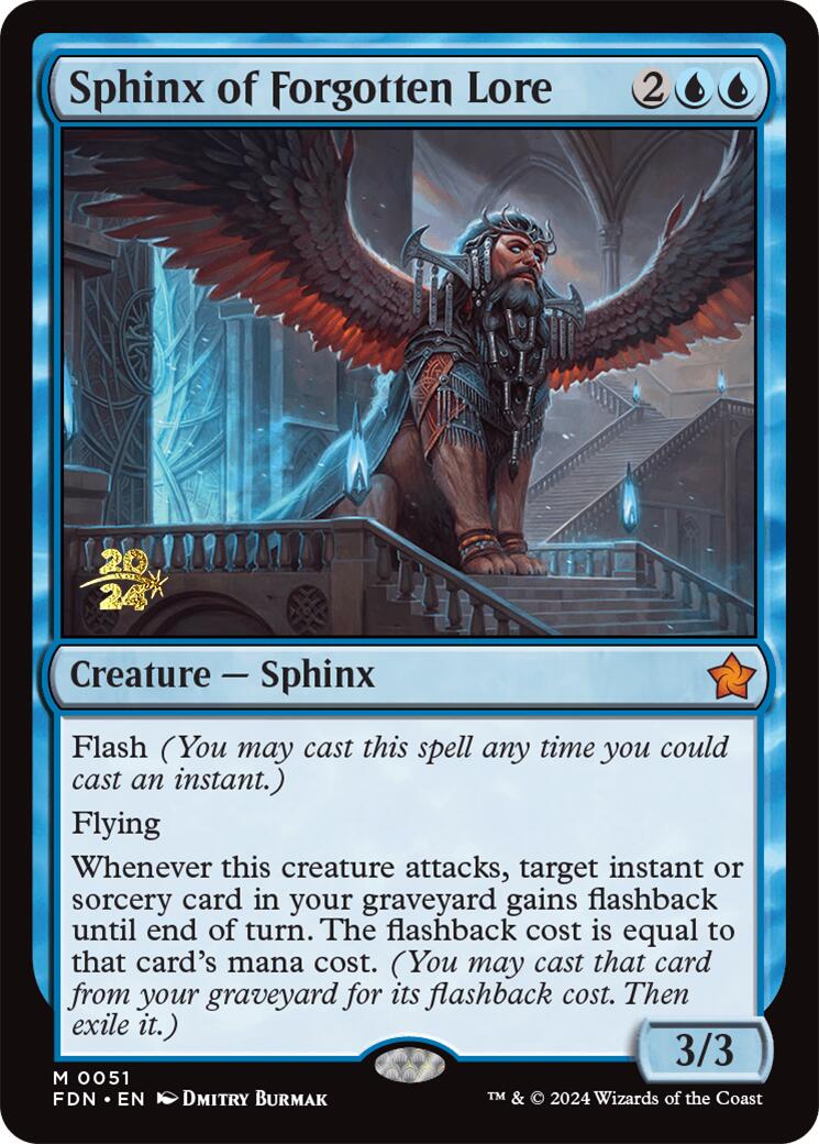 Sphinx of Forgotten Lore [Foundations Prerelease Promos] | Exor Games Bridgewater