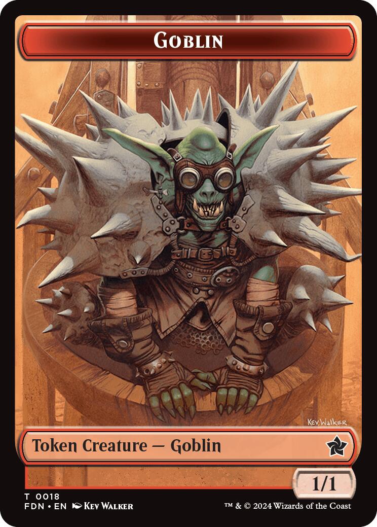 Drake // Goblin Doubled-Sided Token [Foundations Tokens] | Exor Games Bridgewater