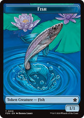 Faerie // Fish Doubled-Sided Token [Foundations Tokens] | Exor Games Bridgewater