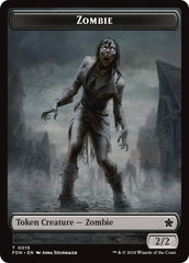 Zombie // Insect Doubled-Sided Token [Foundations Tokens] | Exor Games Bridgewater