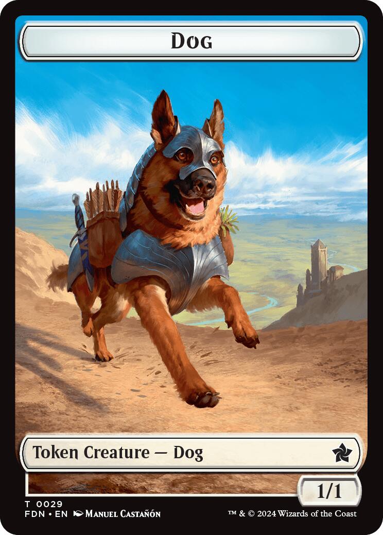 Dog // Beast (0032) Double-Sided Token [Foundations Tokens] | Exor Games Bridgewater