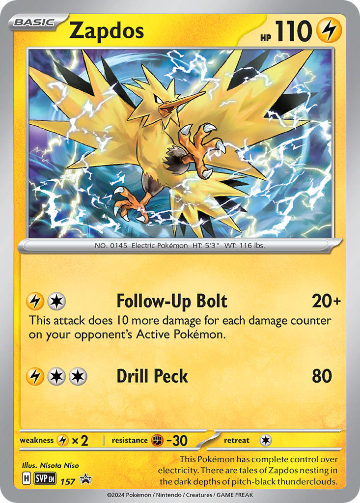 Zapdos (157) [Scarlet & Violet: Black Star Promos] | Exor Games Bridgewater