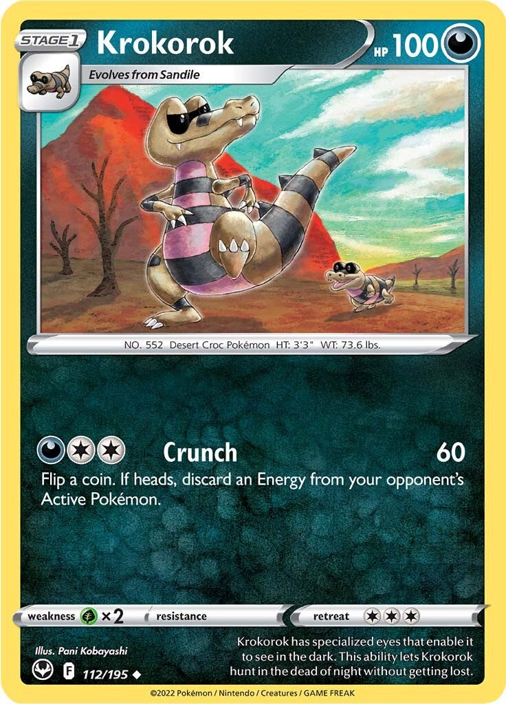 Krokorok (112/195) [Sword & Shield: Silver Tempest] | Exor Games Bridgewater