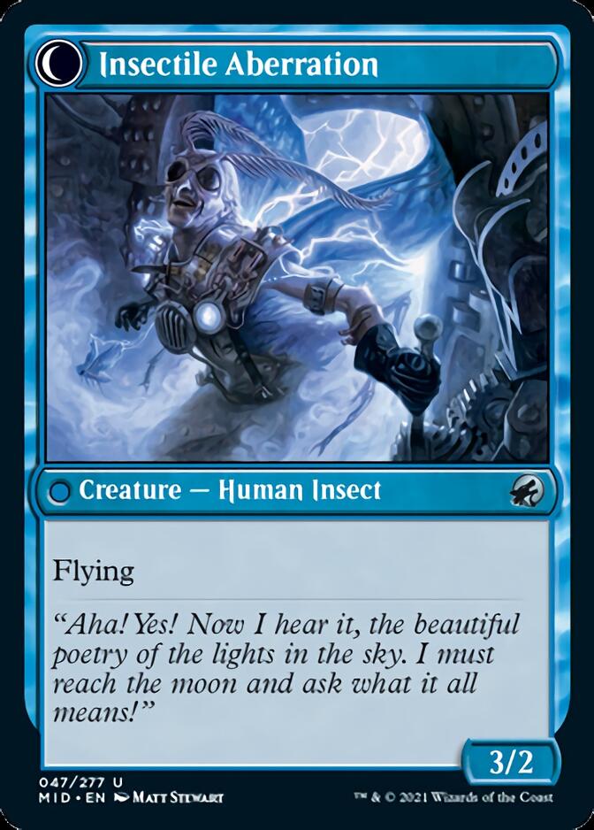 Delver of Secrets // Insectile Aberration [Innistrad: Midnight Hunt] | Exor Games Bridgewater