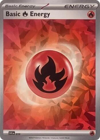 Basic Fire Energy (010) (Cracked Ice Holo) [Scarlet & Violet: Stellar Crown] | Exor Games Bridgewater