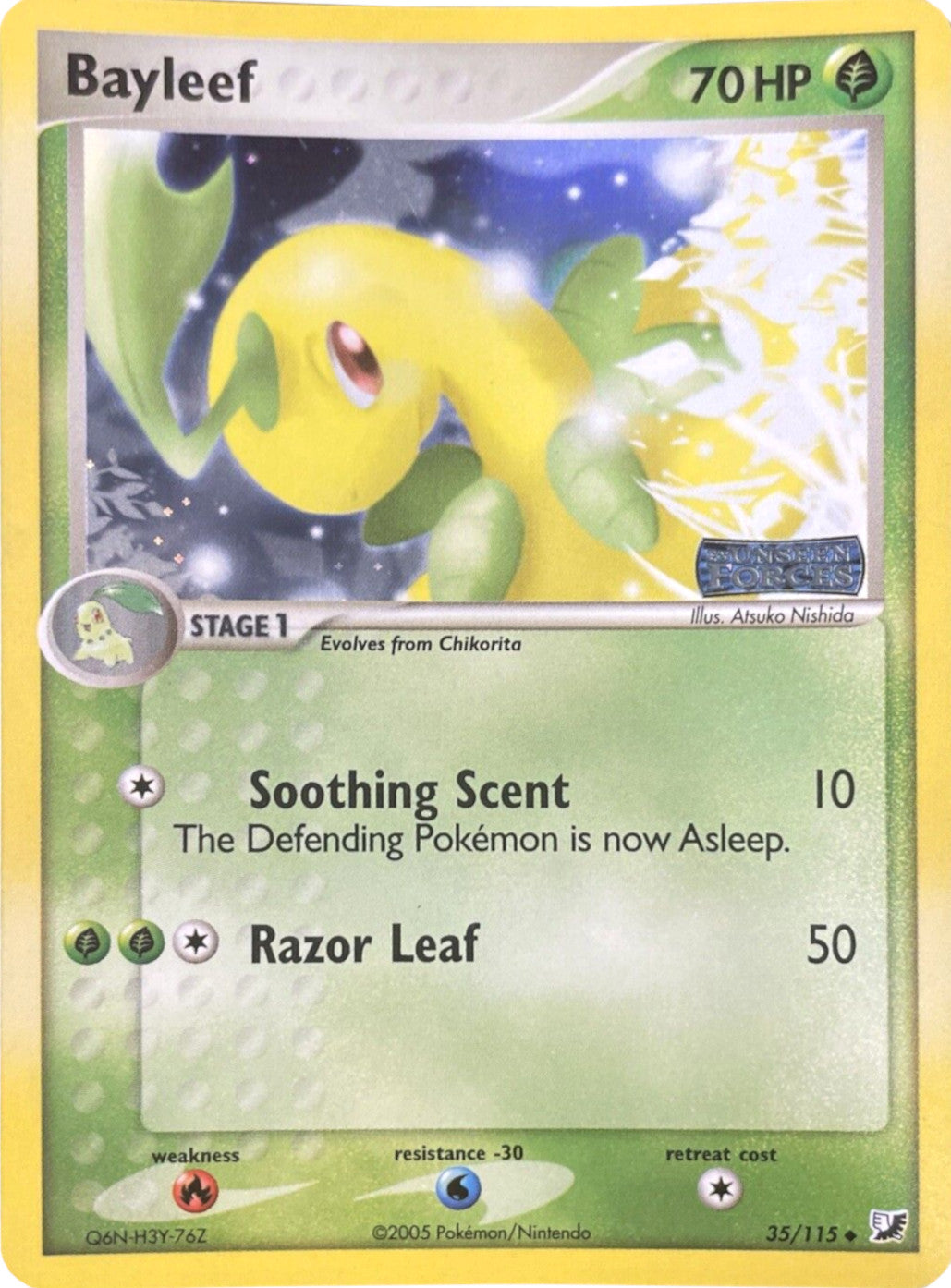 Bayleef (35/115) (Stamped) [EX: Unseen Forces] | Exor Games Bridgewater